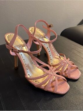 BCBGirls Pink Strappy High Heel Sandals